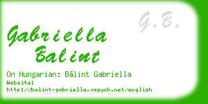 gabriella balint business card