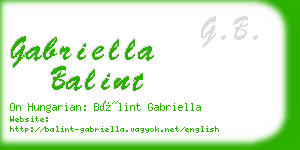 gabriella balint business card